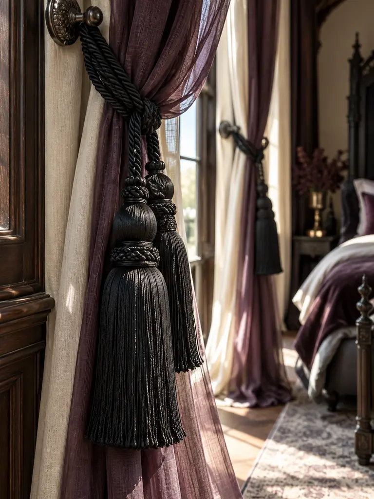 Black Tassel Tiebacks