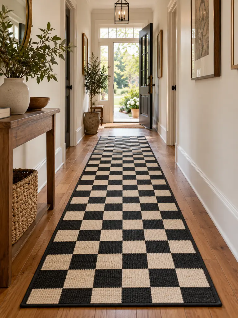 Checkerboard Hall Runner