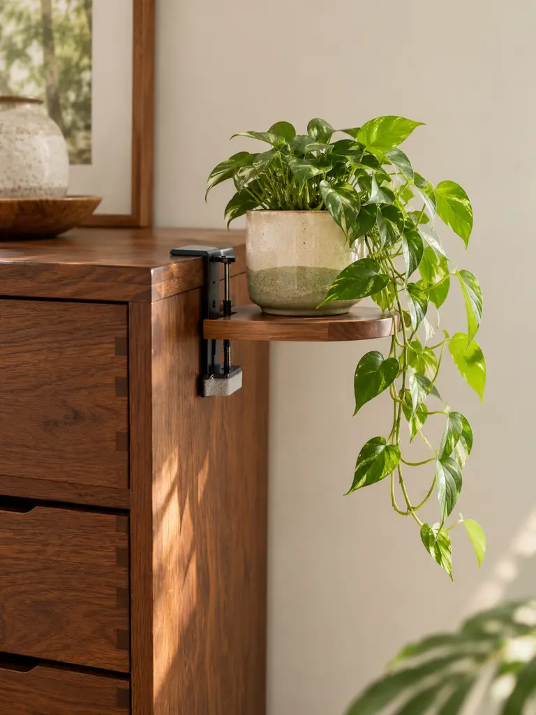Clamp-On Plant Shelf