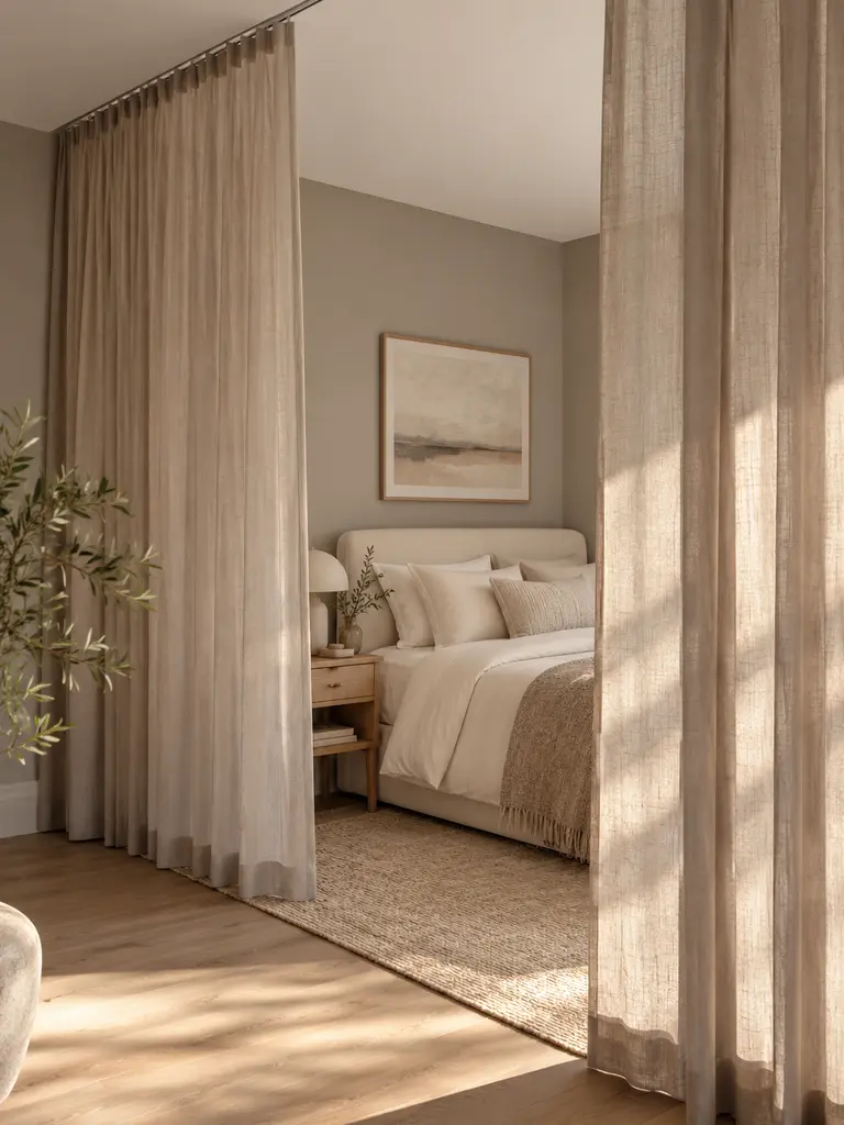 Curtain-Framed Sleep Bay