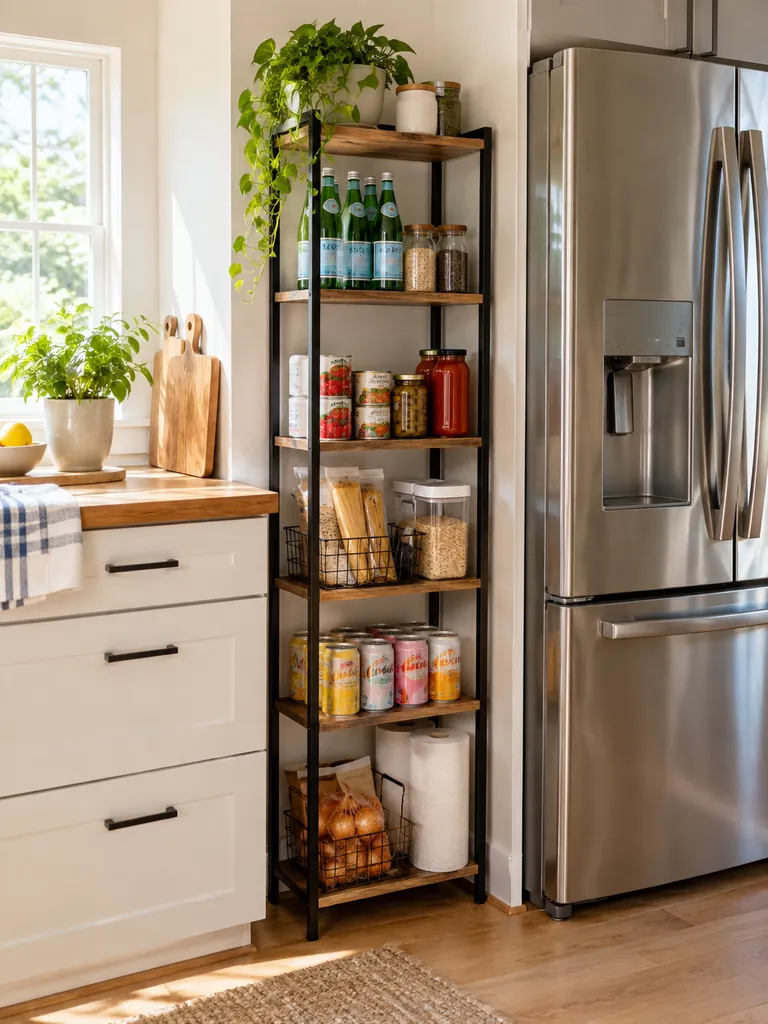 Fridge-Side Grocery Shelf
