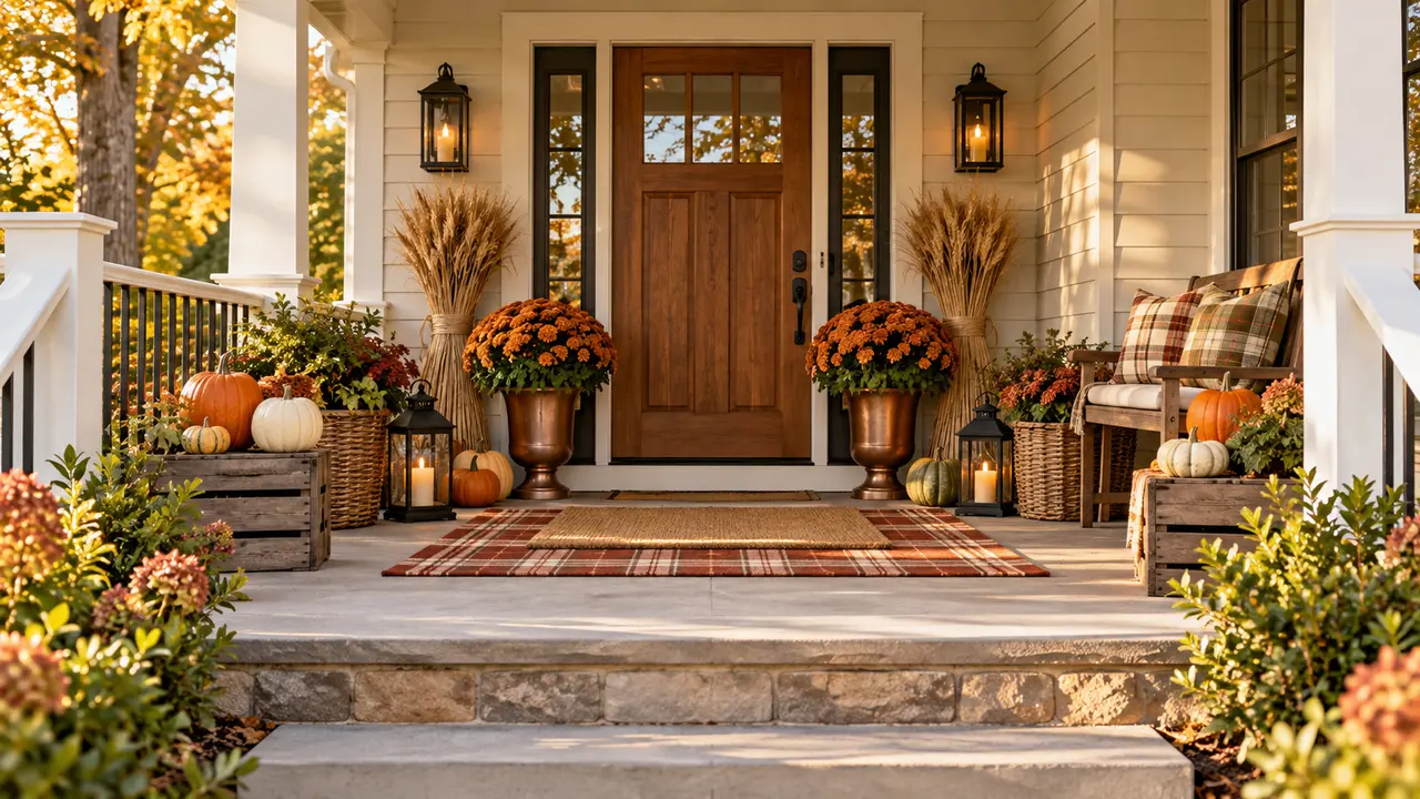 front porch fall decor