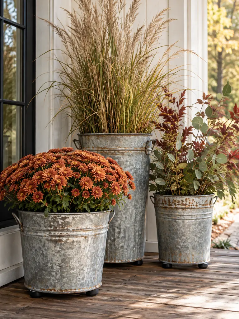 Galvanized Harvest Buckets
