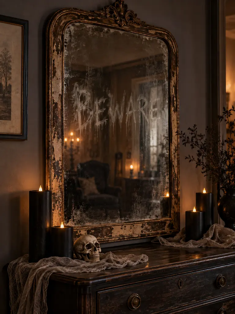 Ghostly Mirror Message