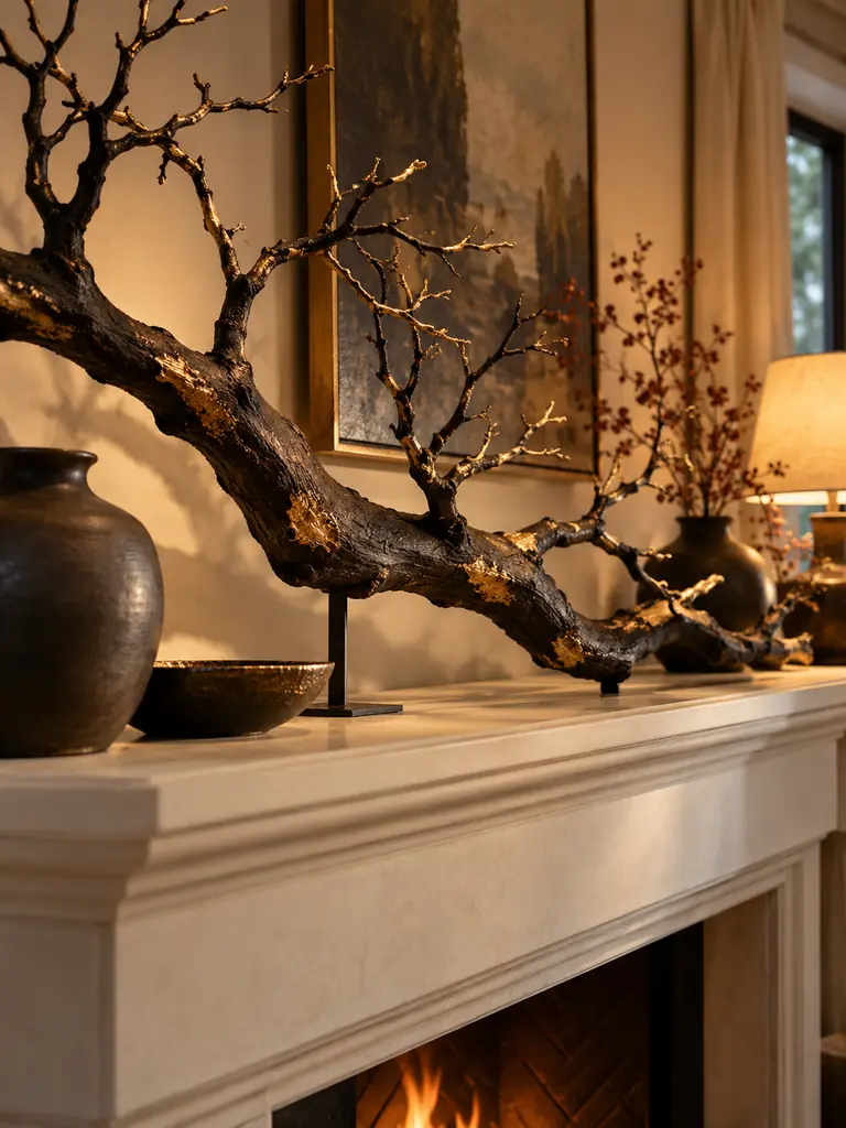 Gilded Branch Sculpture