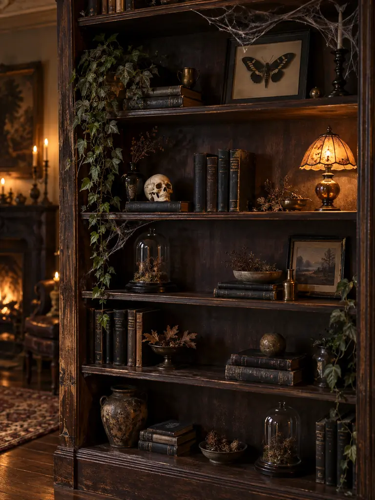 Haunted Bookshelf Layers