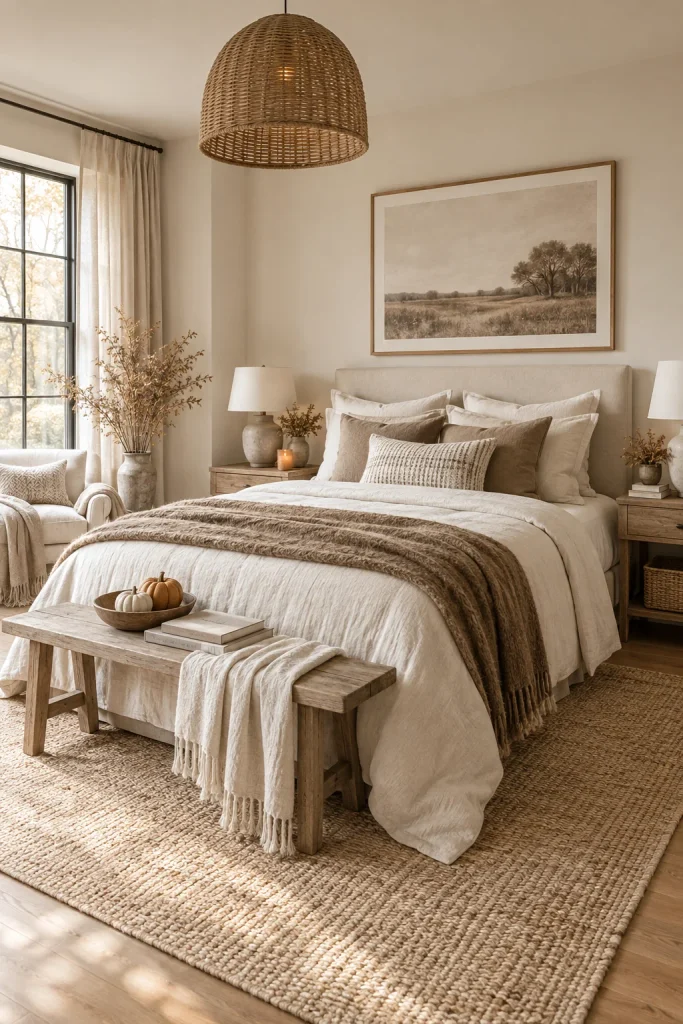 Neutral Autumn Bedroom