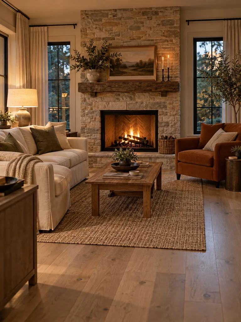 Offset Fireplace Seating
