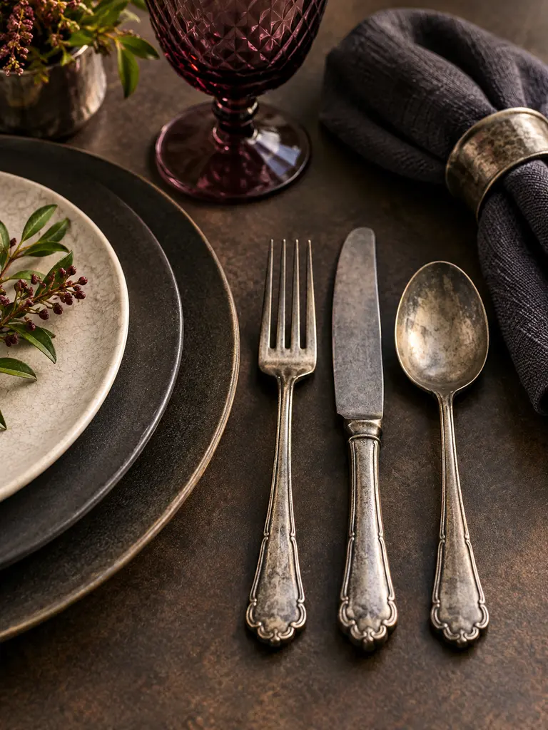 Pewter Cutlery Details