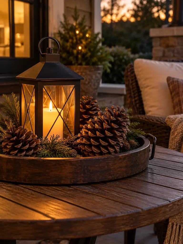 Pinecone Lantern Tray