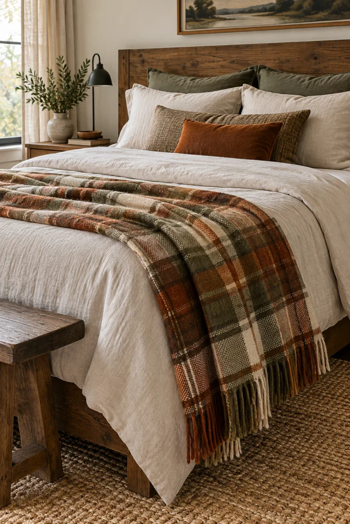 Plaid Throw Layering