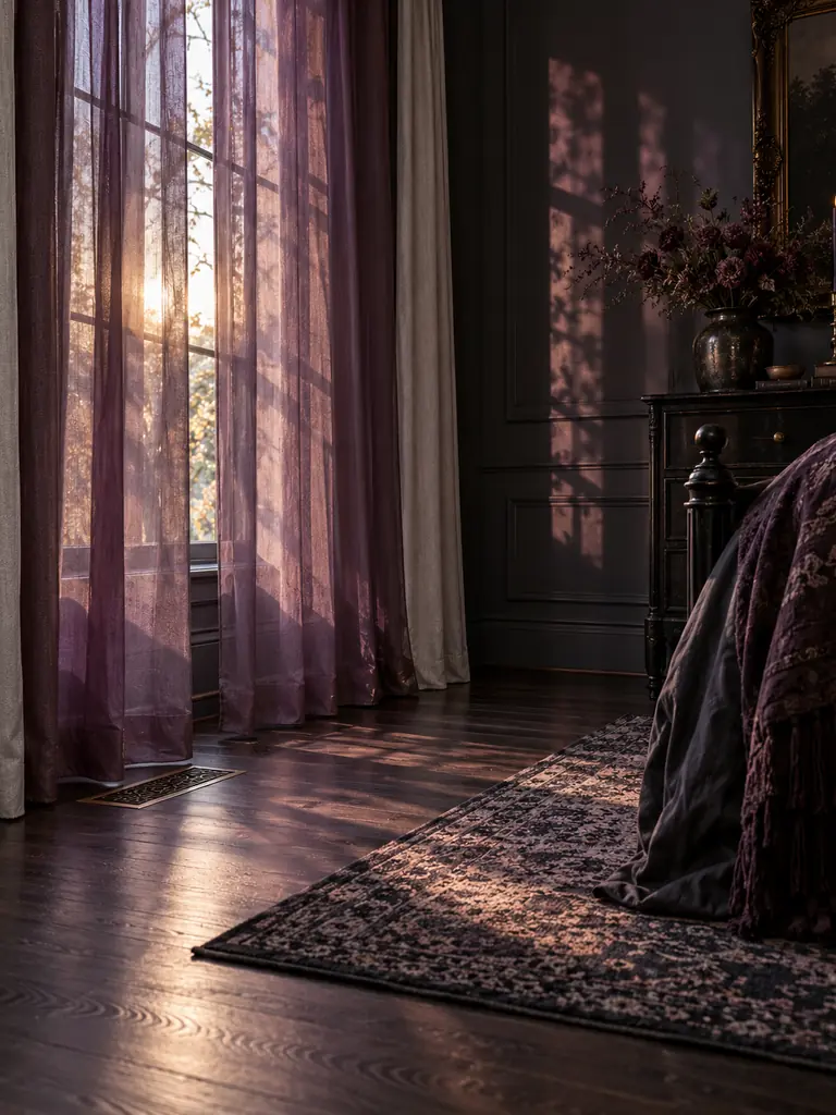 Plum Sheer Overlay