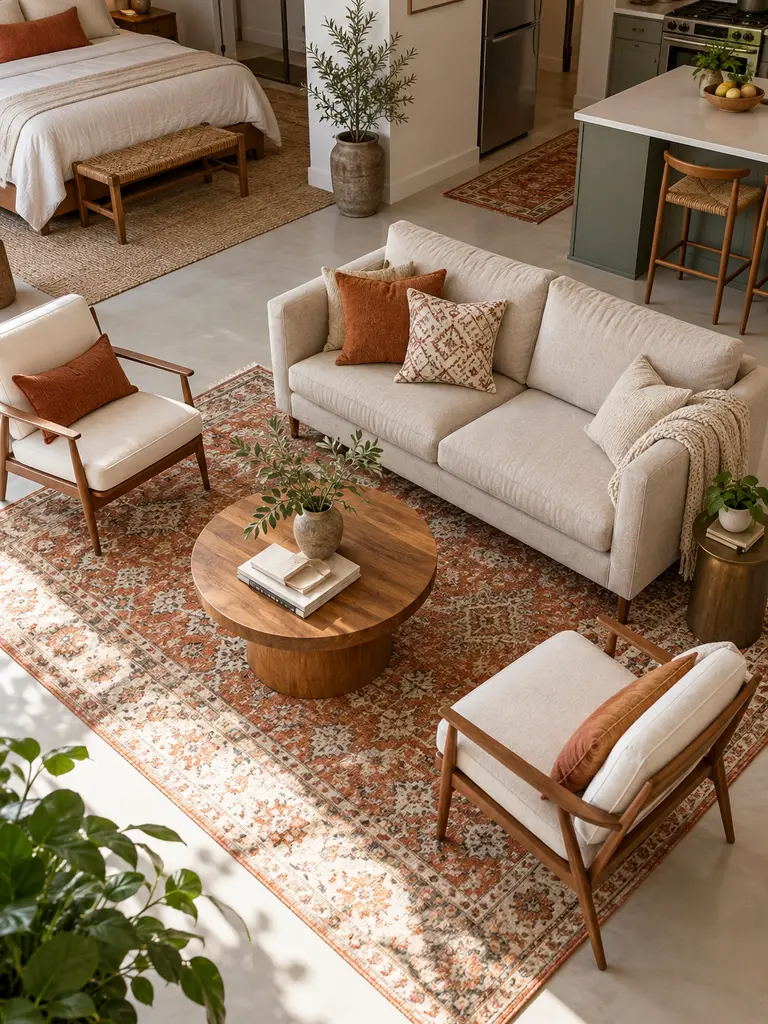 Rug-Coded Lounge