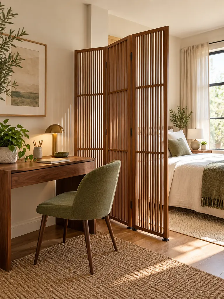 Screened Work Corner