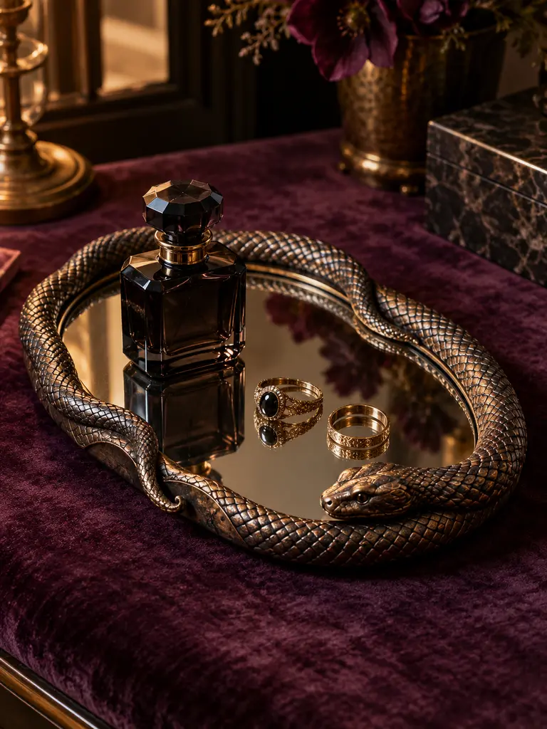 Serpent Mirror Tray