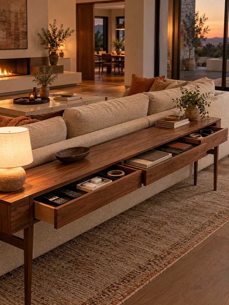 Sofa-Back Storage Console