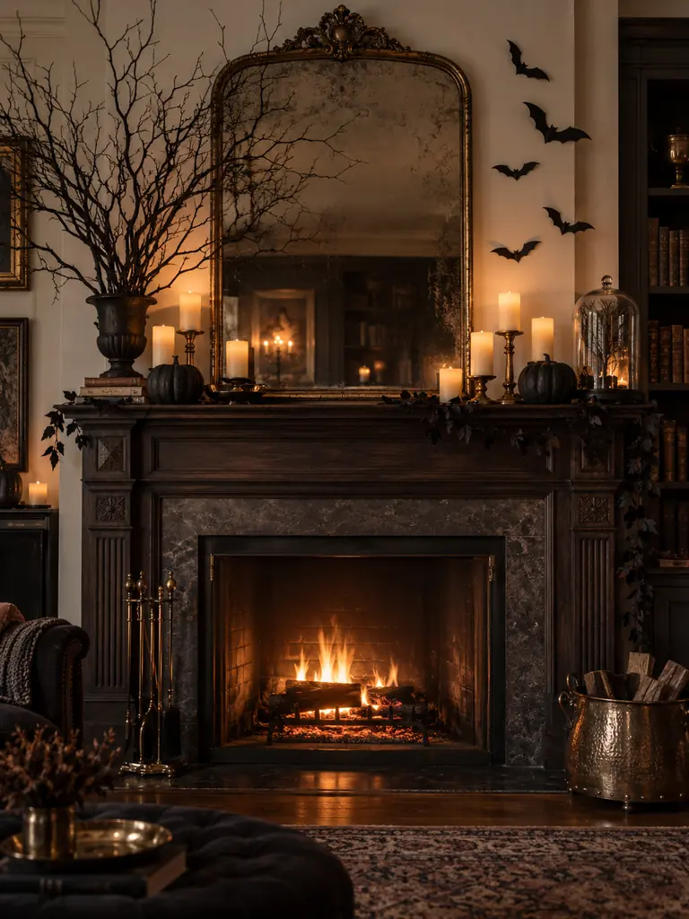 Spooky Mantel Scene