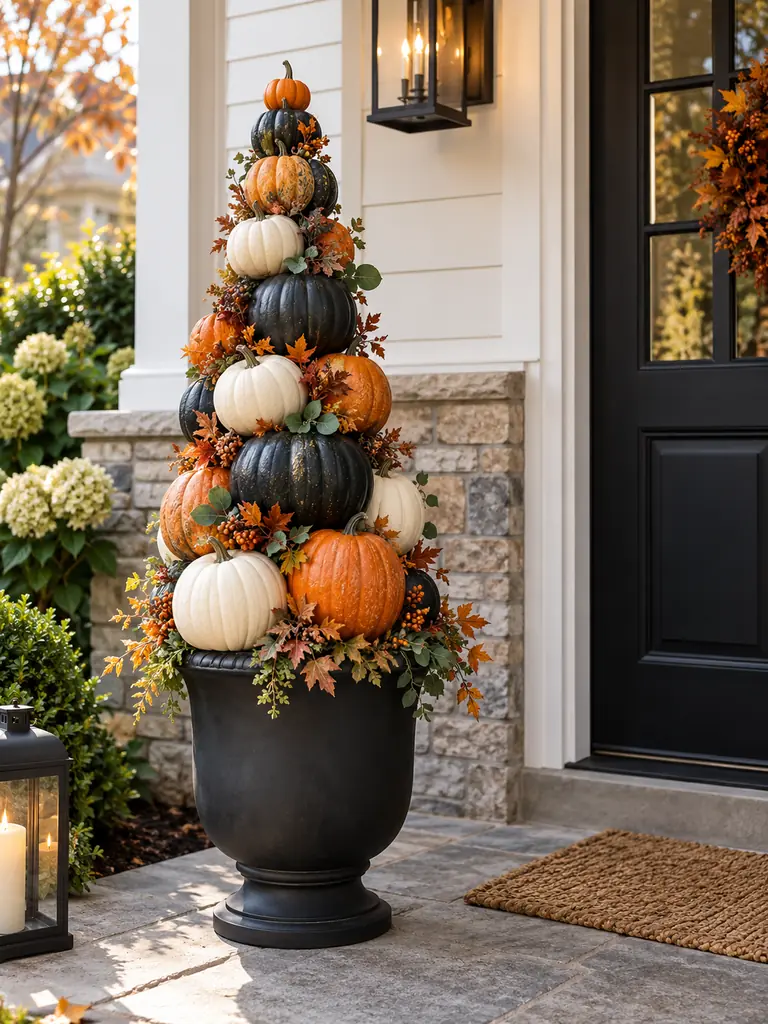 Stacked Pumpkin Topiary