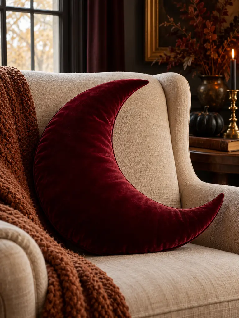 Stitched Crescent Cushion