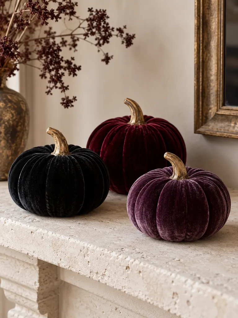 Velvet Pumpkin Crowns