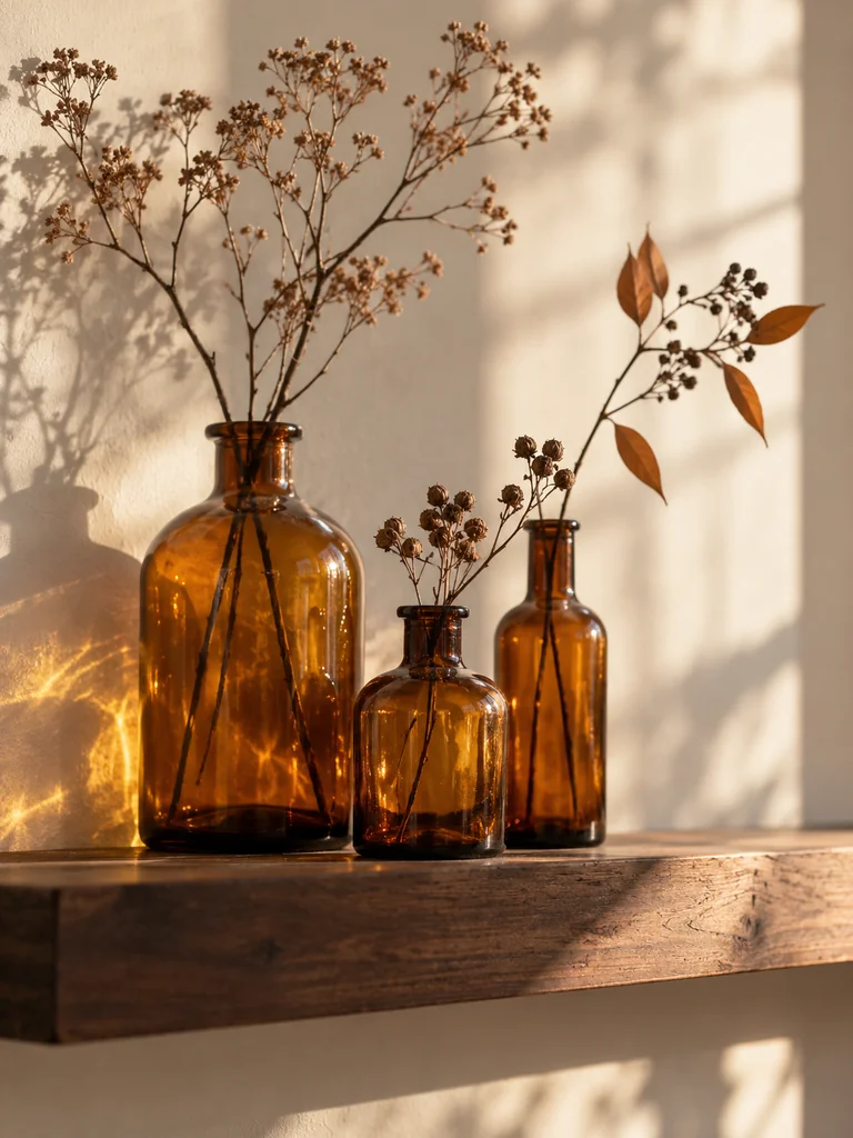 Amber Bottle Display