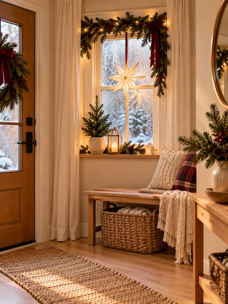 Battery-Lit Christmas Window