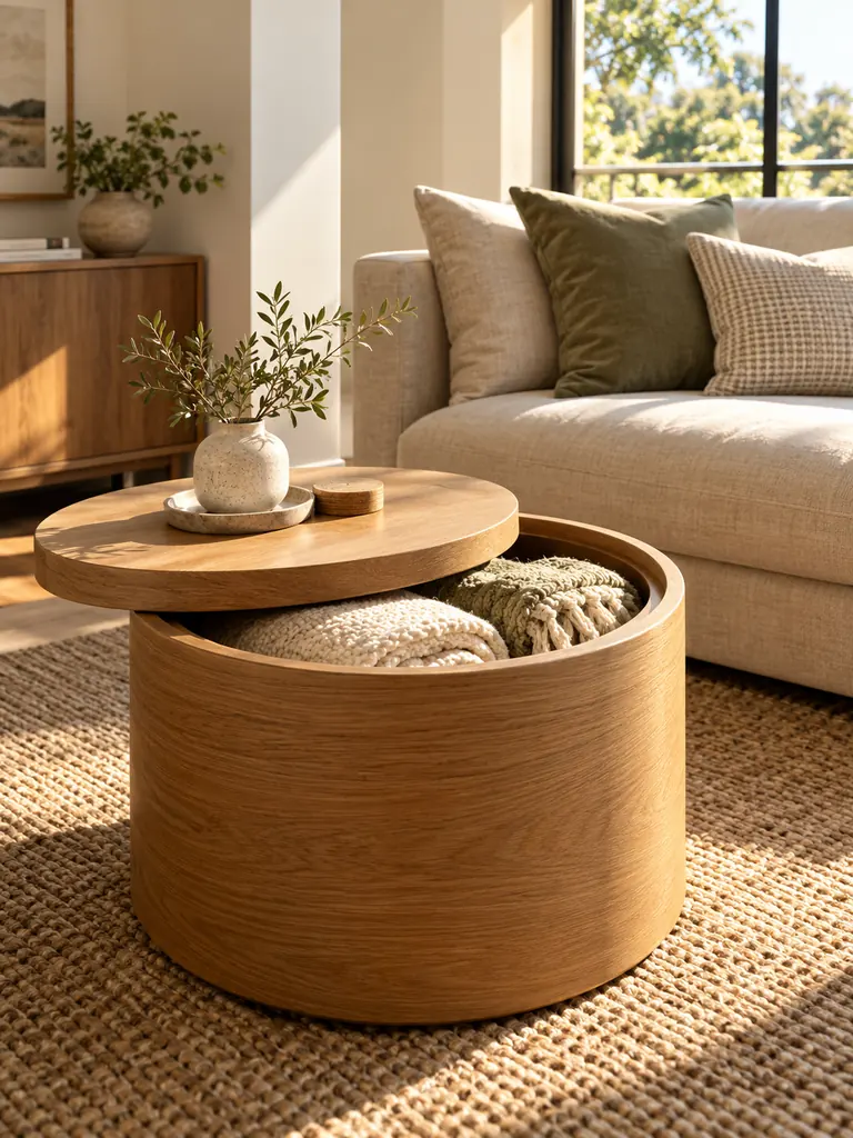 Blanket Storage Side Table