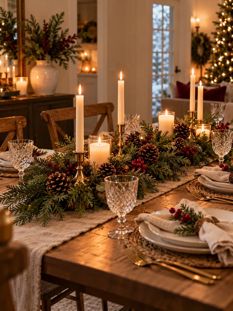 Candlelit Holiday Centerpieces