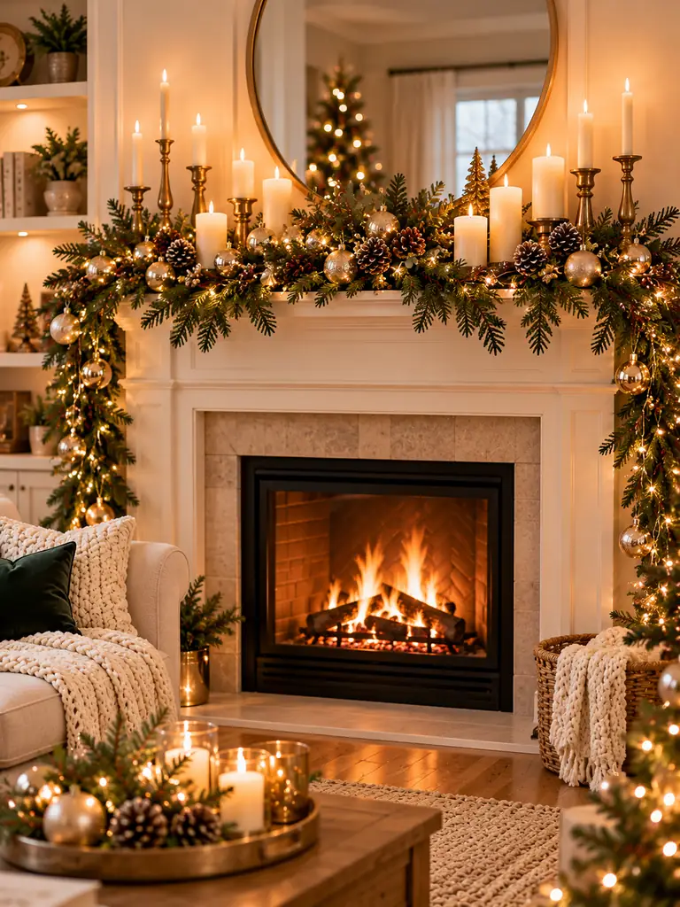 Candlelit Mantel Styling
