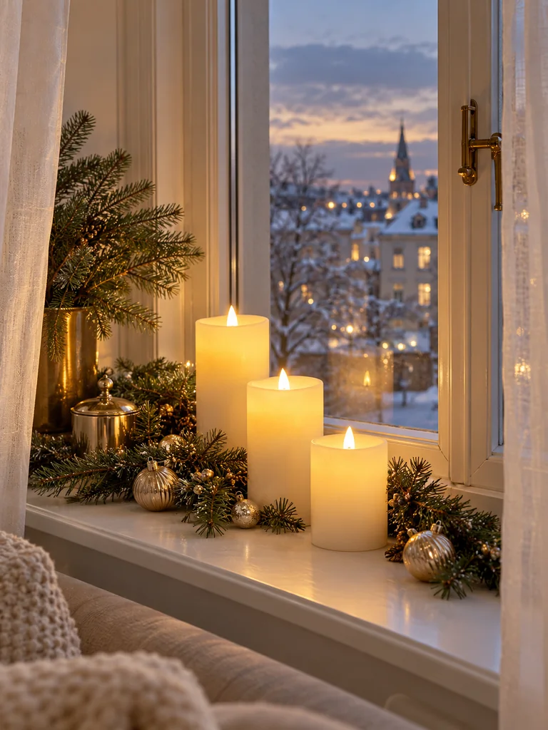 Candlelit Window Display