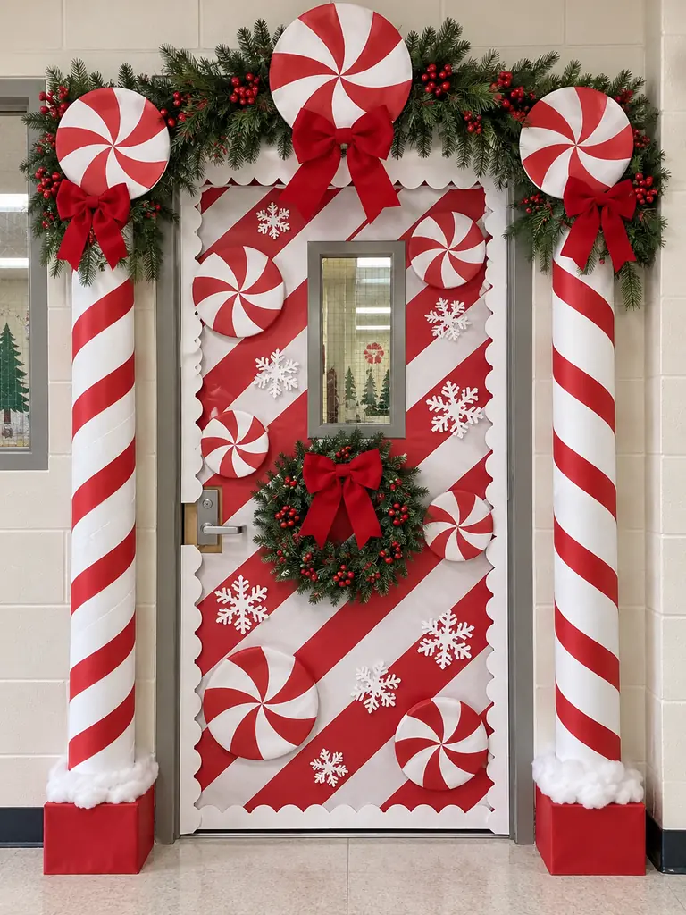 Candy Cane Lane Door