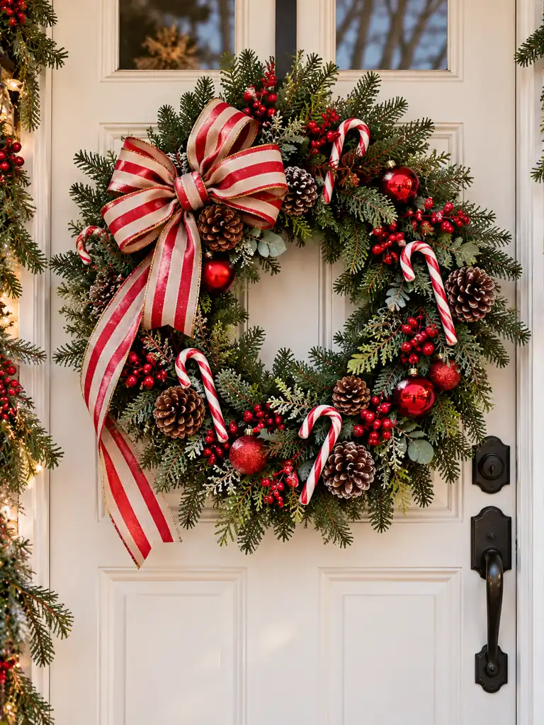 Candy Cane Wreath