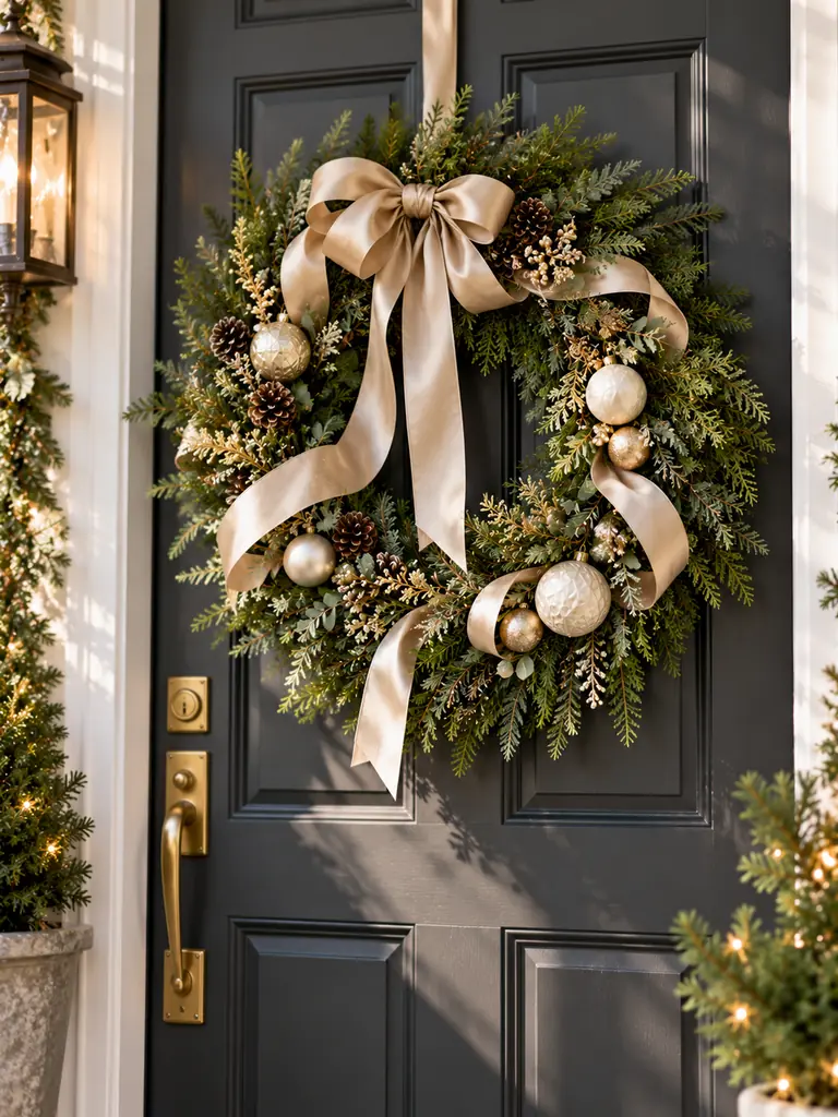 Champagne Ribbon Wreath