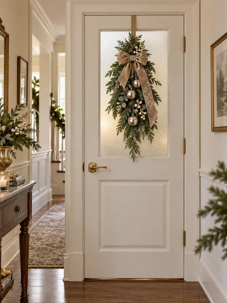 Christmas Bathroom Door Decor
