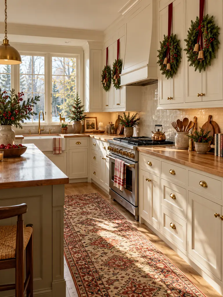 Christmas Cabinet Wreaths