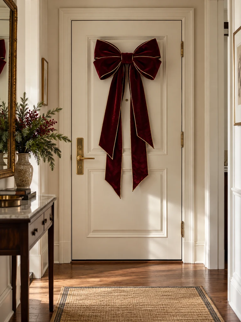 Christmas Door Bow Accent