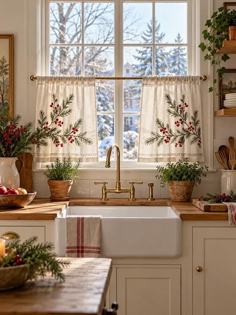 Christmas Kitchen Curtains
