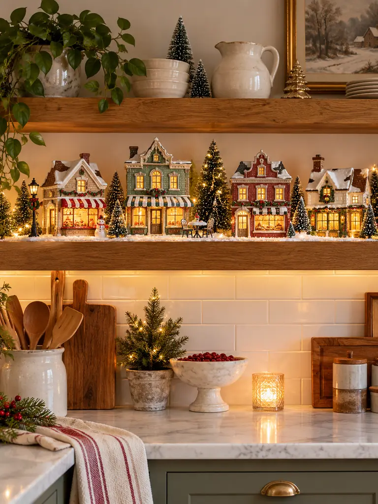 Christmas Shelf Village