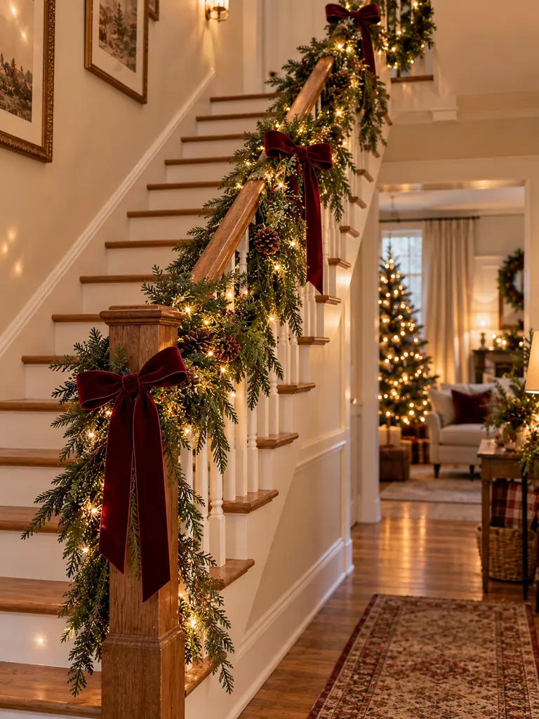 Christmas Staircase Garland