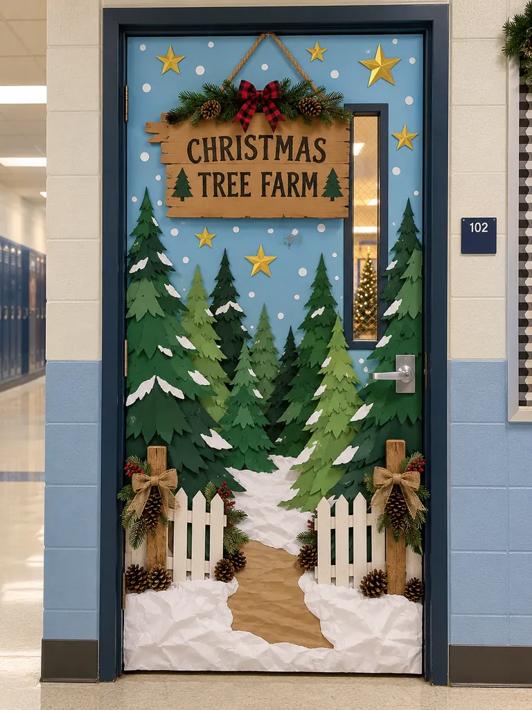 Christmas Tree Farm Door