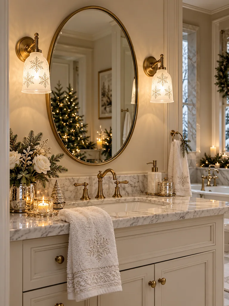 Christmas Vanity Light Shades