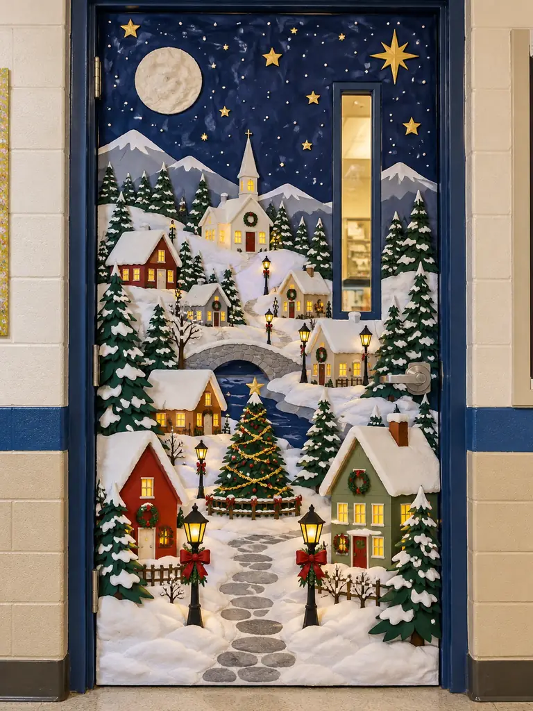 Christmas Village Door