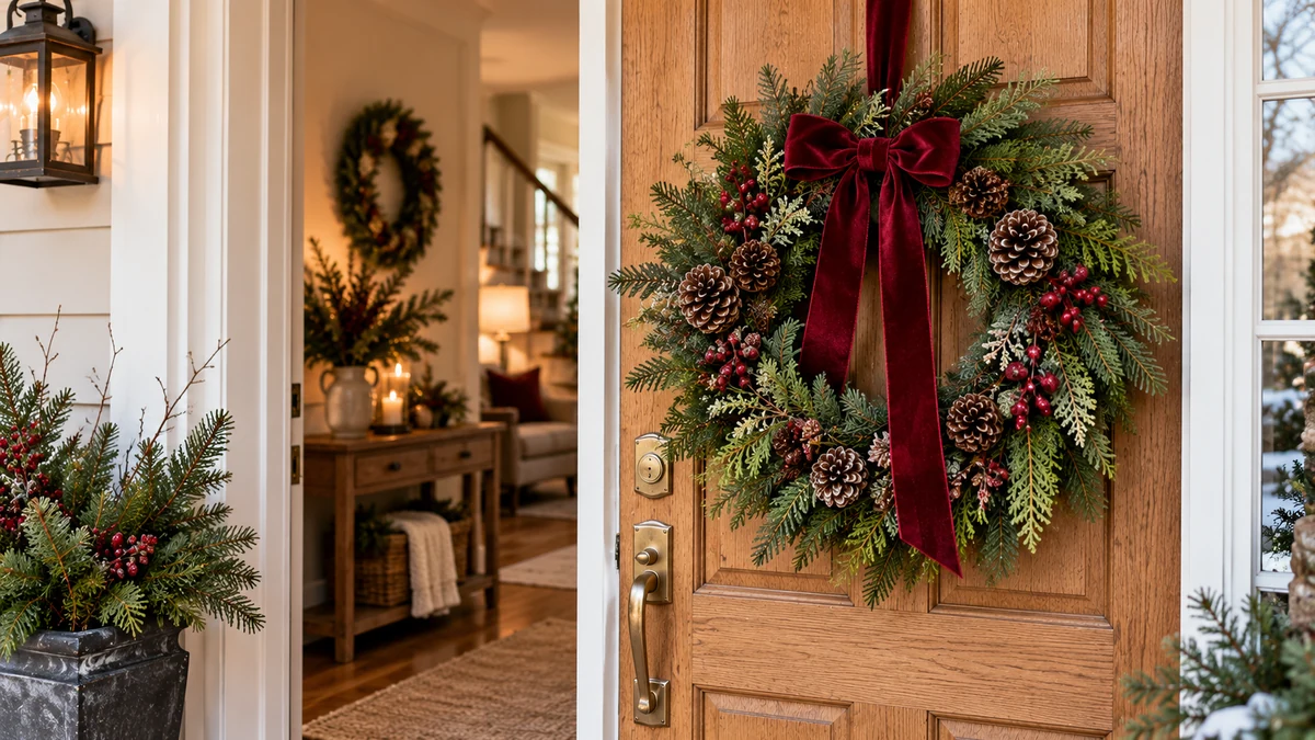 24 Beautiful Christmas Wreath Ideas for Front Door & Indoors