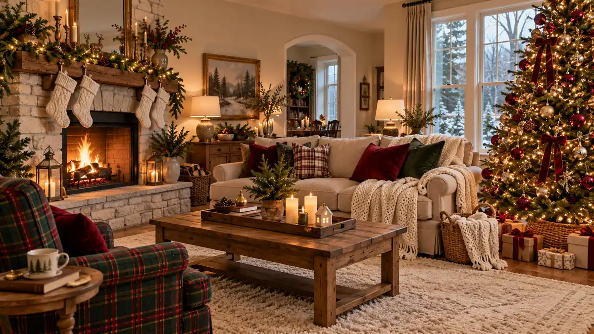 cozy christmas living room ideas