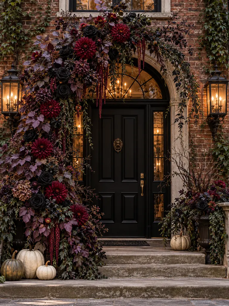 Dark Floral Arch
