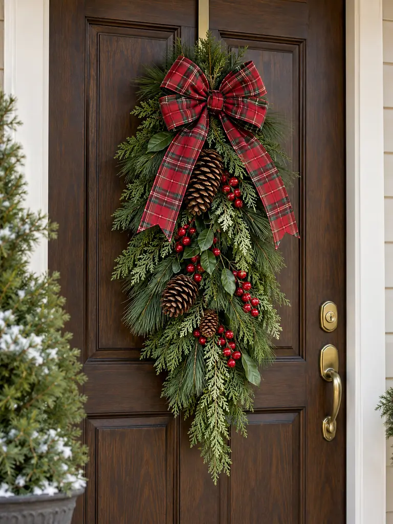 DIY Christmas Door Swag