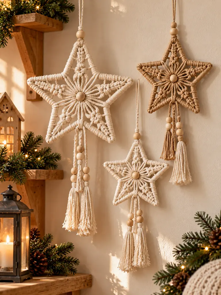 DIY Macrame Star Hangers