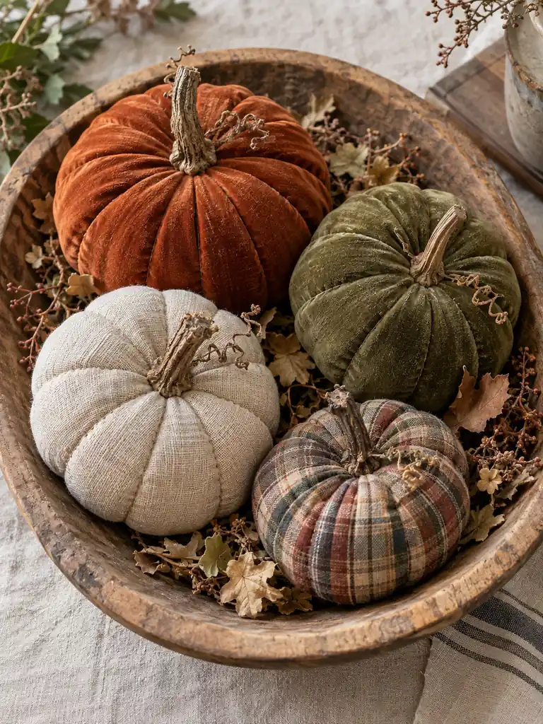 Fabric Scrap Pumpkins