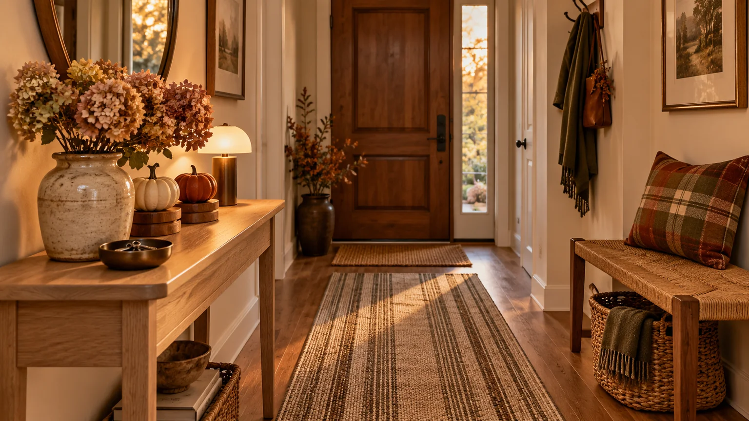 fall entryway decor