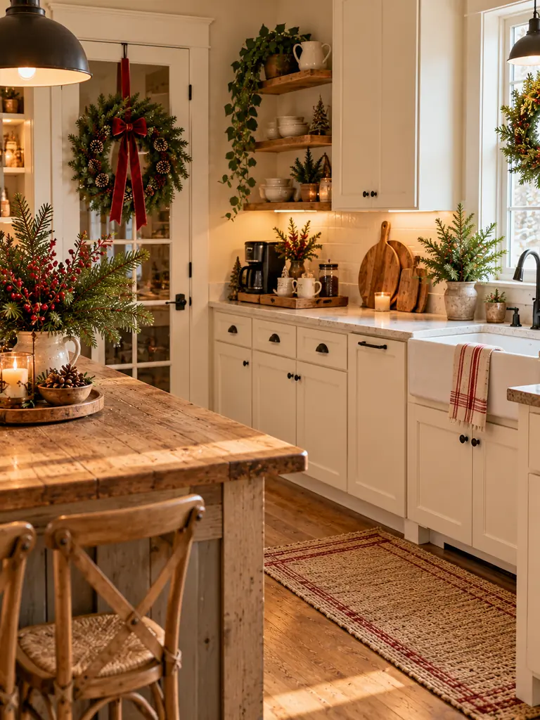 Farmhouse Kitchen Christmas Decor